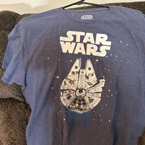 Star Wars Navy Blue Millennium Falcon Graphic Tee - Men's Short Sleeve